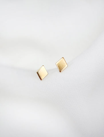 gold filled diamond stud earrings