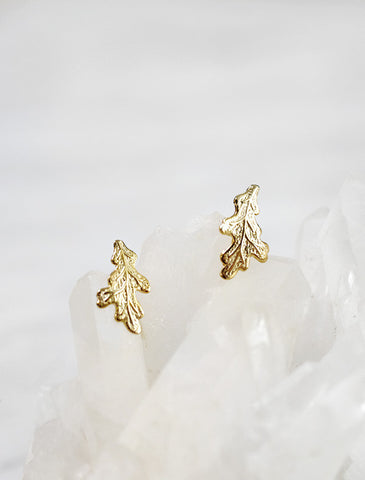 oak leaf earrings