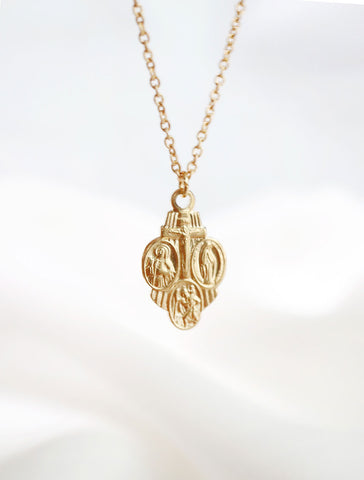 st. christopher coin necklace