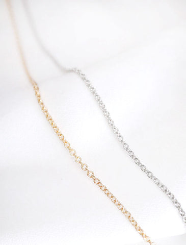 gold and silver cable chain necklaces