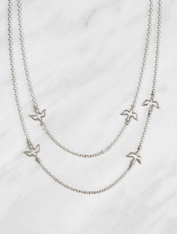 long Y drop slip necklace