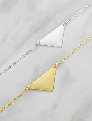 classic skinny bar necklace . vertical