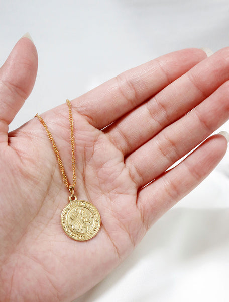 st christopher pendant in hand