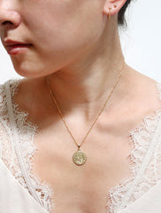 small st christopher necklace modelled