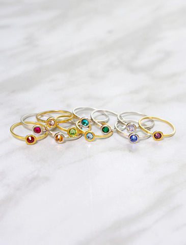 birthstone ring (3mm)