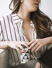 long Y drop slip necklace
