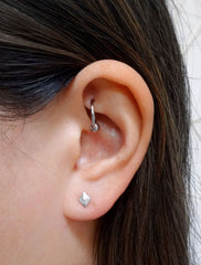 silver diamond pyramid studs modelled