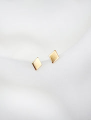 gold filled diamond stud earrings