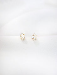 tiny diamond crystal stud earrings