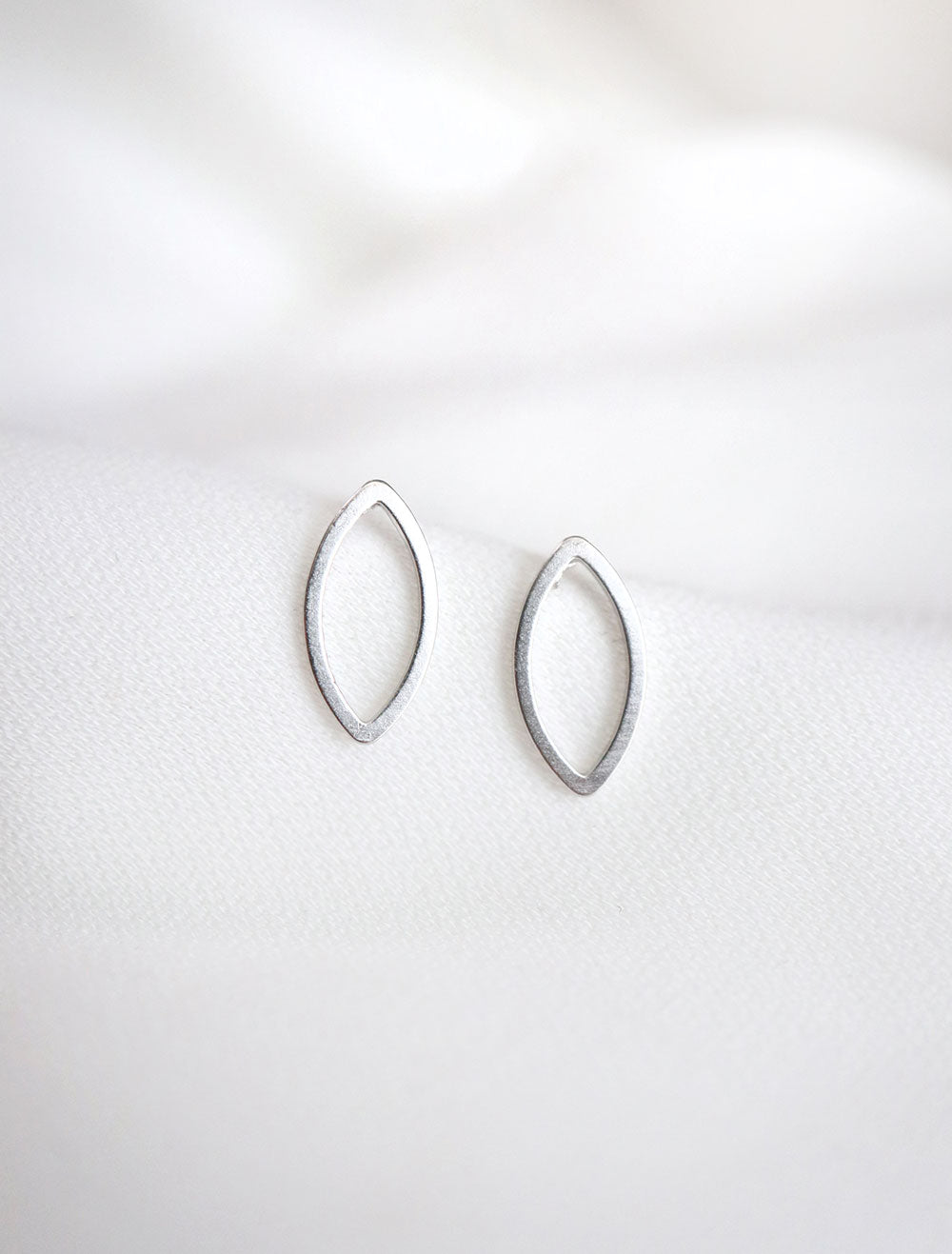 sterling silver open marquis earrings