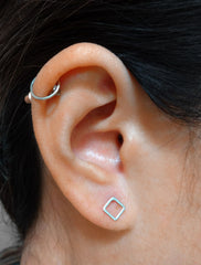 open square (vertical) earrings