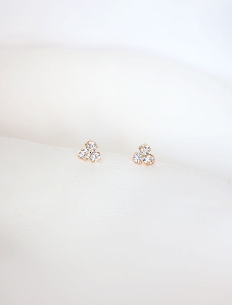 crystal trefoil earrings