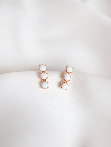micro opal earrings
