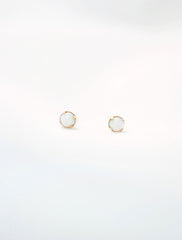 3mm opal gemstone earrings