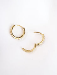 gold vermeil pave hoop earrings hinge