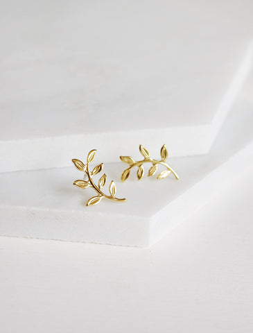 olive branch earrings