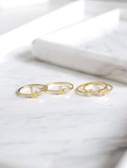 gold initial rings