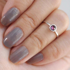 february birthstone midi ring