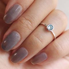 march birthstone midi ring