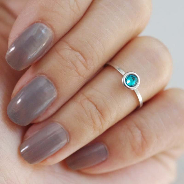december birthstone midi ring