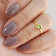 august birthstone midi ring