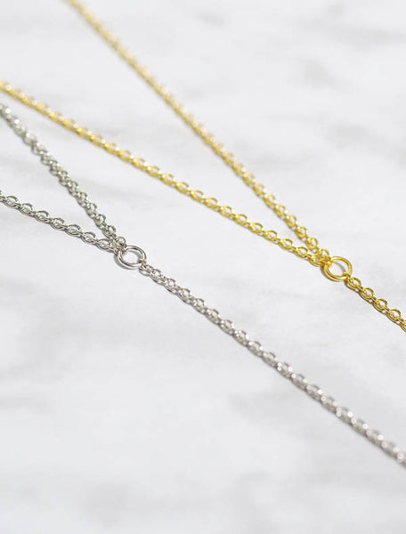 long Y drop slip necklace