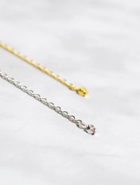 long Y drop slip necklace