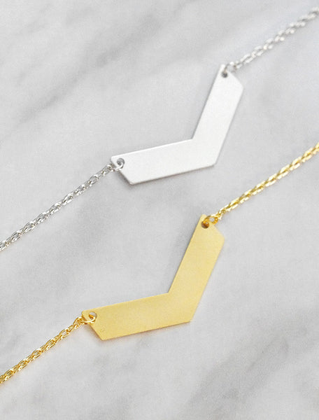 chevron bar necklace