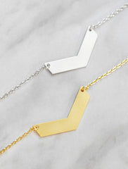chevron bar necklace