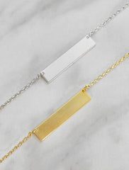 classic bar necklace . horizontal