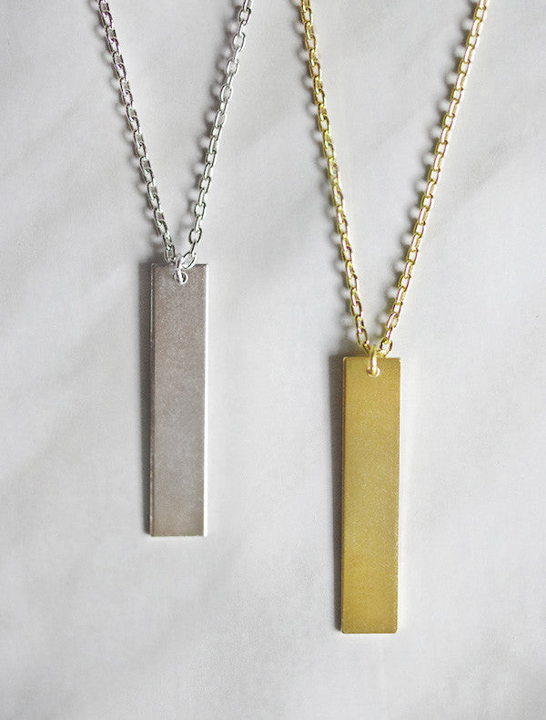 classic bar necklace . vertical
