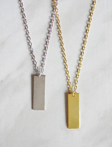 long Y drop slip necklace