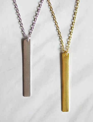 long Y drop slip necklace