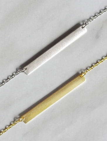 long Y drop slip necklace