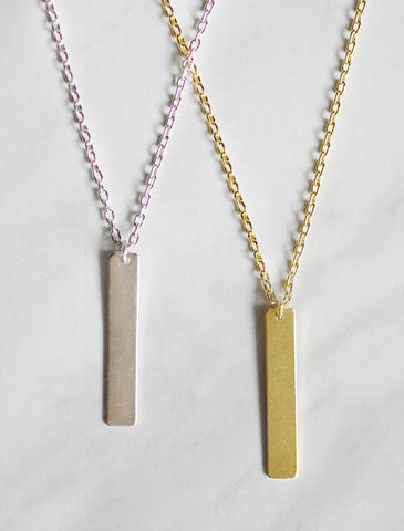 long Y drop slip necklace