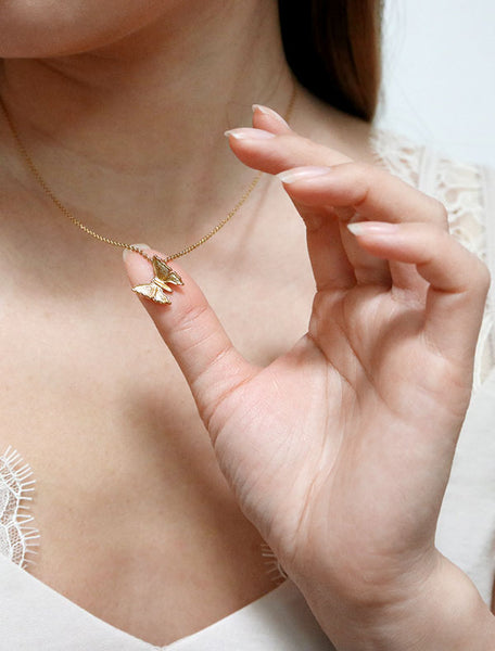 butterfly necklace detail