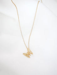 gold butterfly necklace