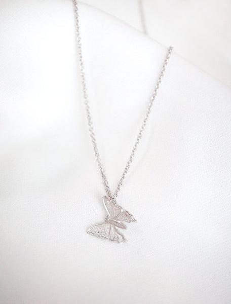 silver butterfly necklace