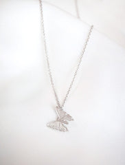 silver butterfly necklace