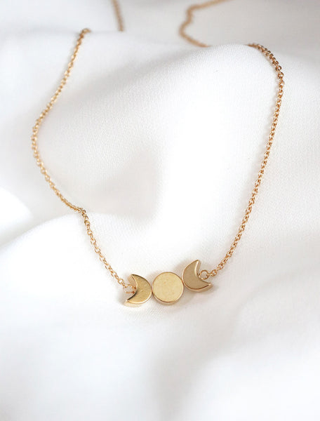 gold filled moon phase pendant