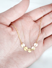 pailette pendant necklace