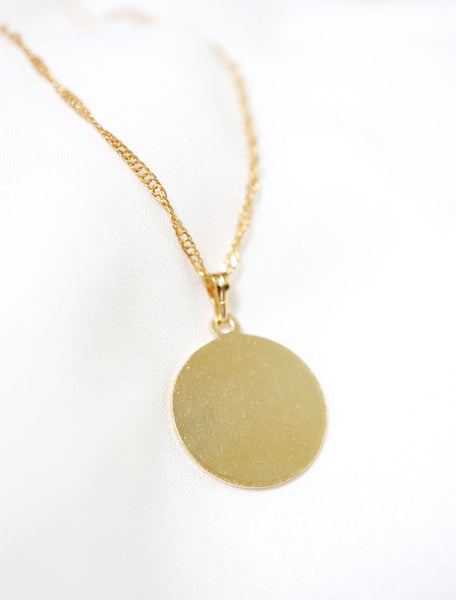 back of st christopher pendant