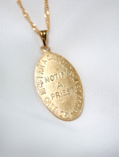 back of large st. christopher pendant