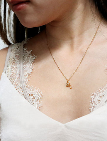 long Y drop slip necklace