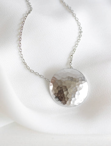 full moon necklace . petite
