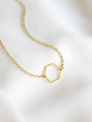 open hexagon necklace