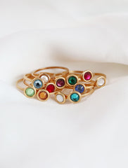 4mm bubble ring . colours