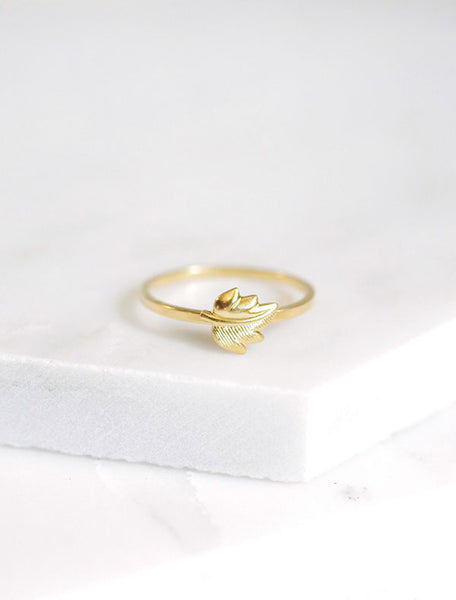gold leaf stacking ring