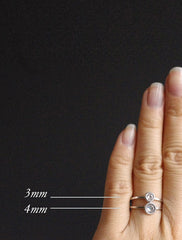 4mm bubble ring . colours