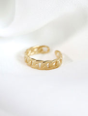 gold chain link ring